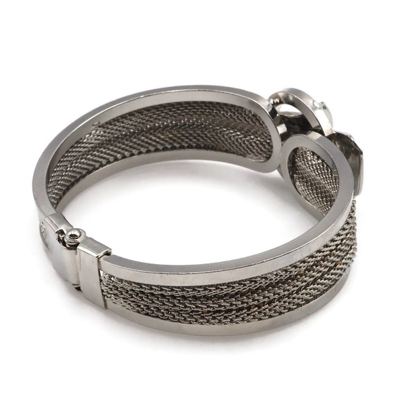 Hinged Bracelet, Multi-textured, 6.5in - Picture 4 of 14